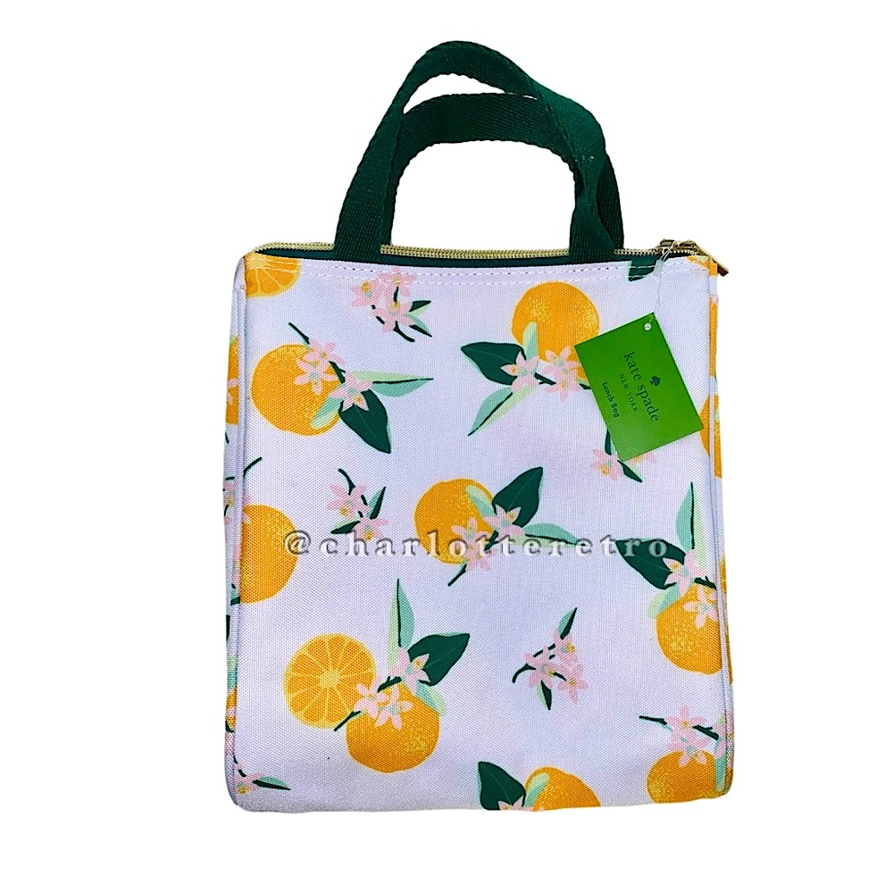 NWT Kate Spade • Orange Citrus Insulated Lunch Bag - Picture 4 of 11